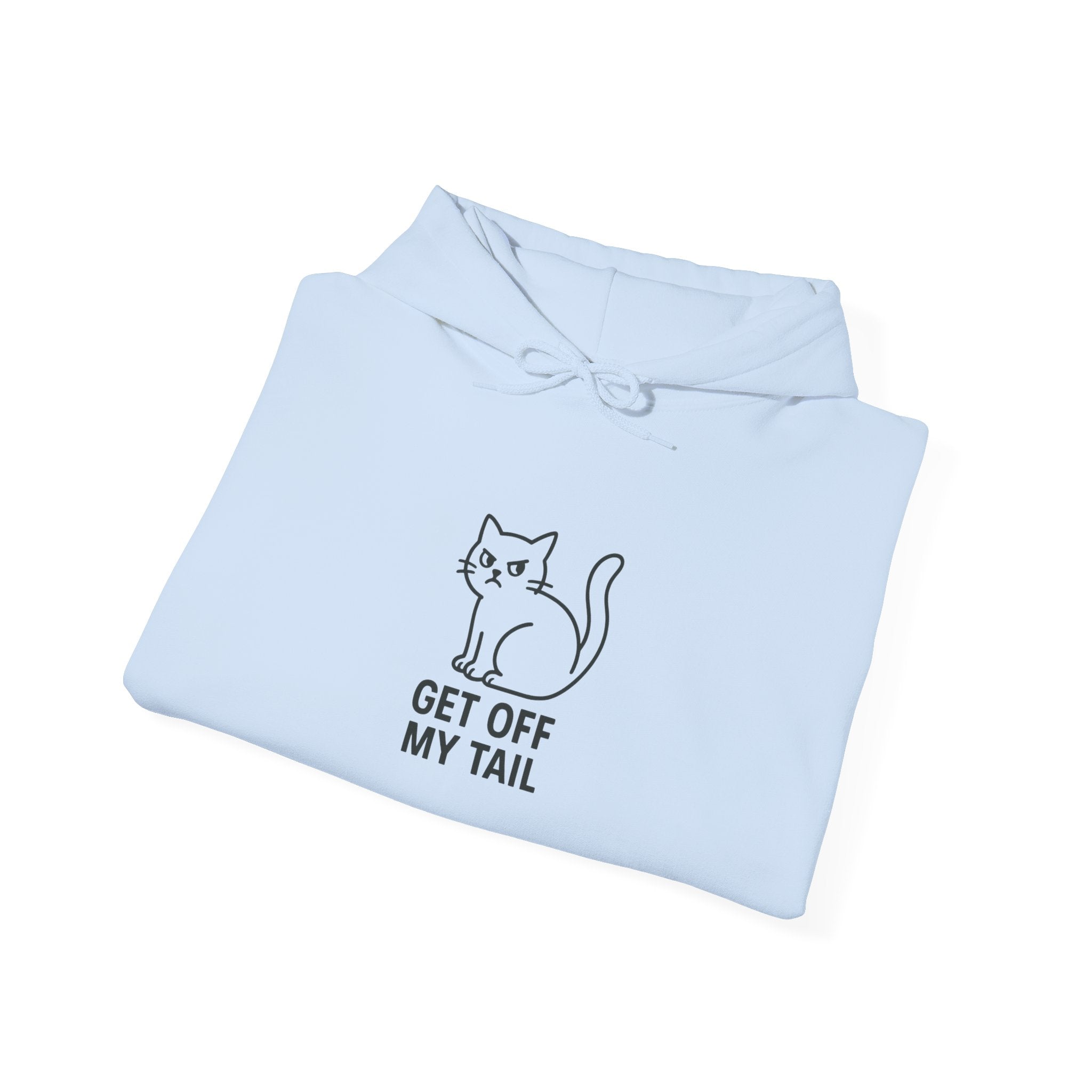 "Get Off My Tail" Funny Cat Graphic Hoodie