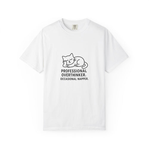 "Professional Overthinker. Occasional Napper." Cat Graphic