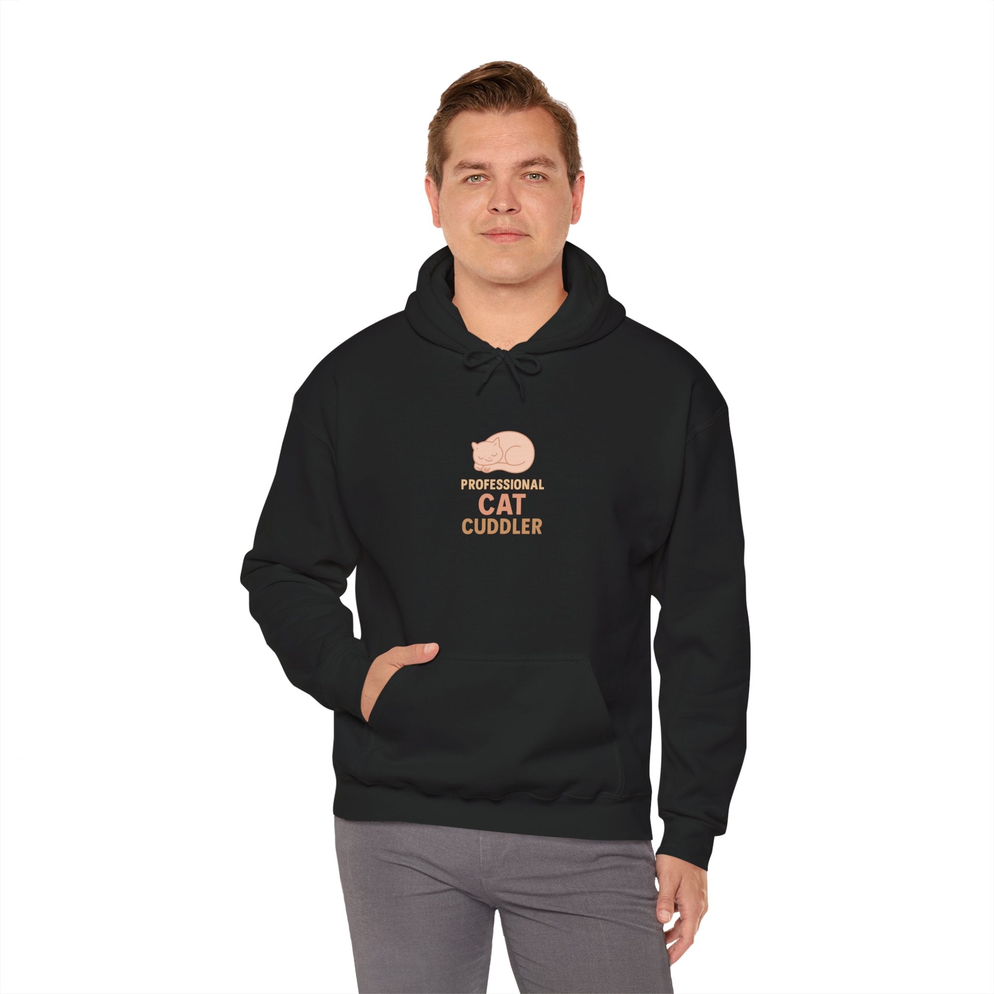 “Professional Cat Cuddler” Cute Cat Lover Hoodie