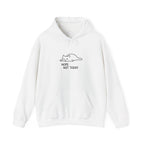 "Nope. Not Today." Minimal Lazy Cat Hoodie