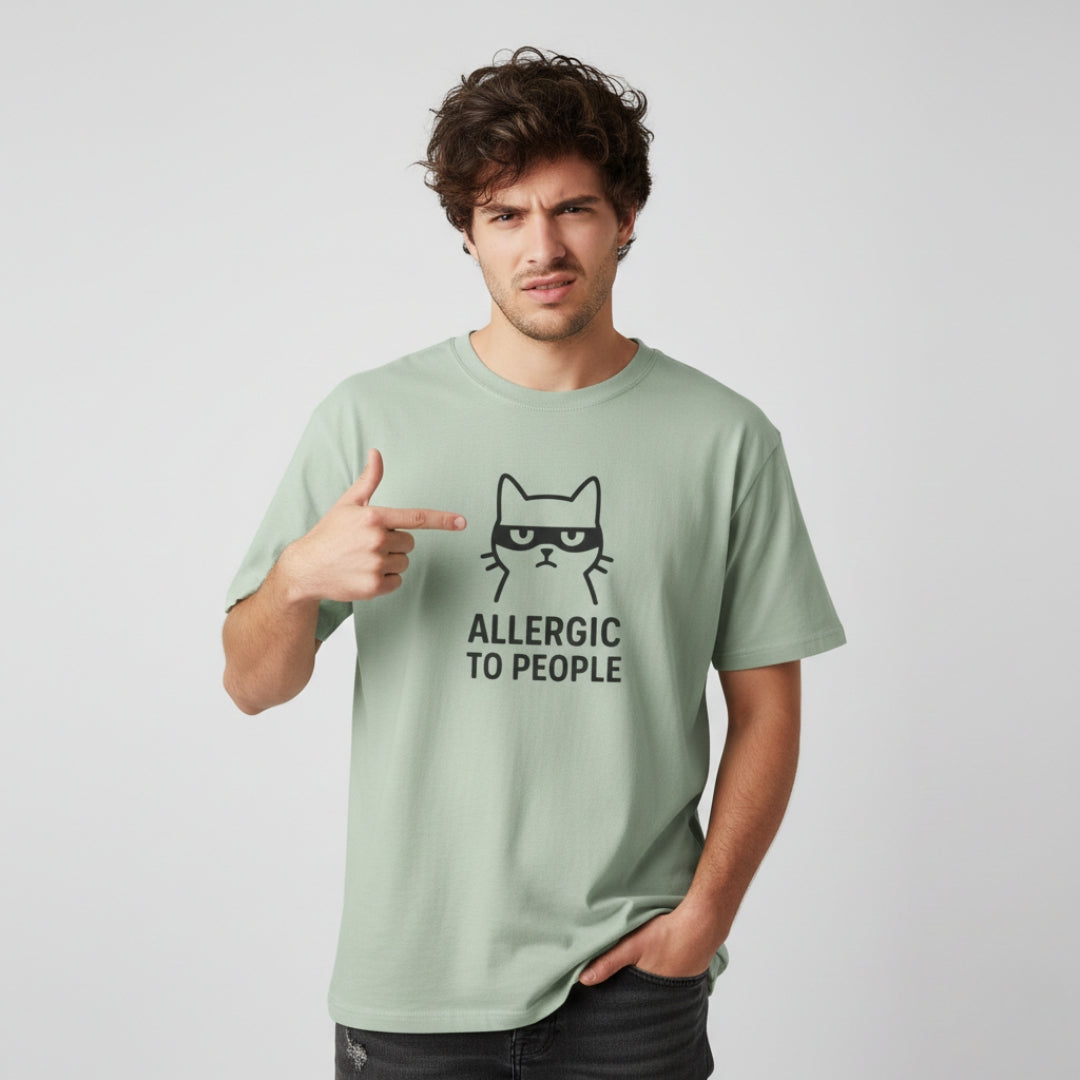 "Allergic to People" Cat Graphic Tee