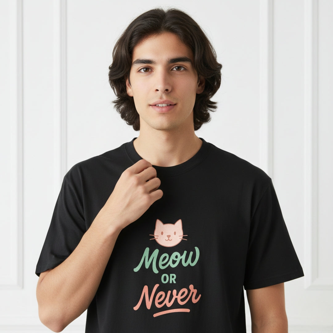 Meow or Never Cat T-Shirt