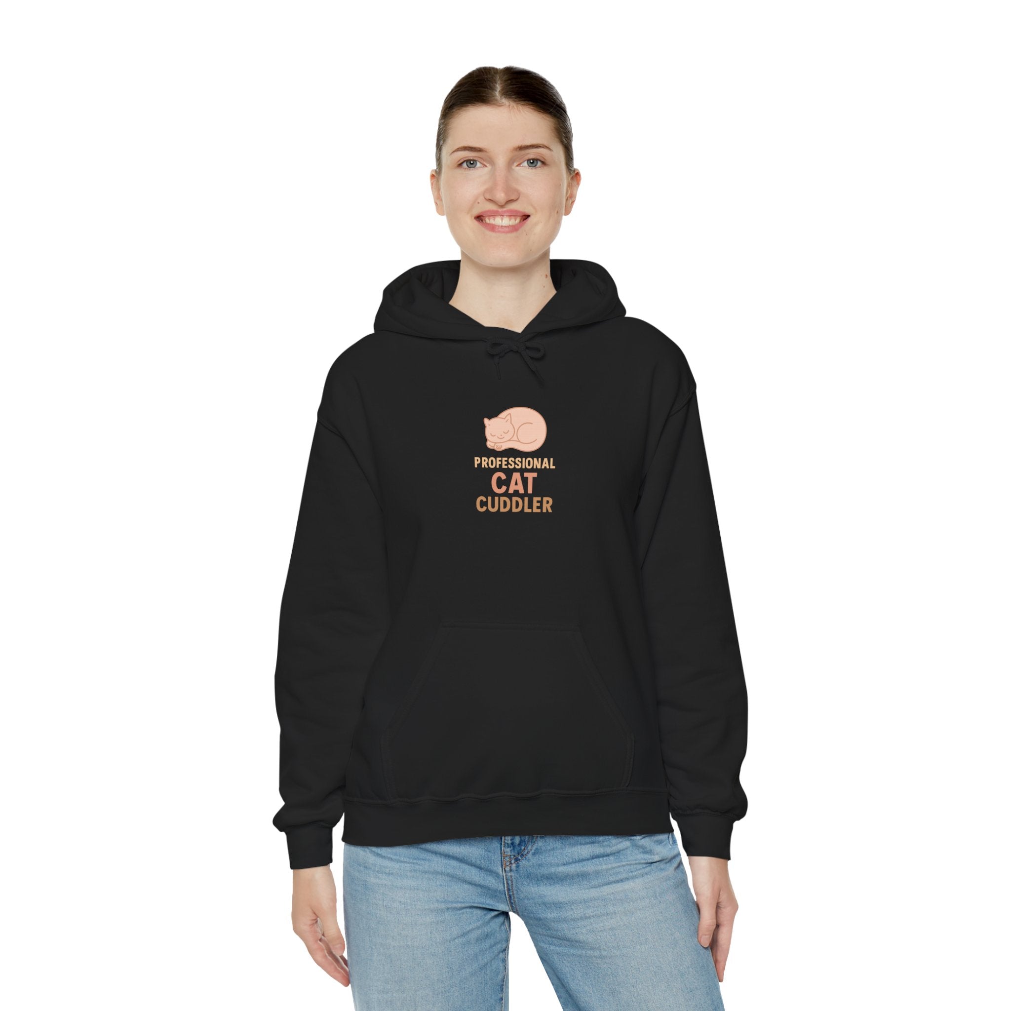 “Professional Cat Cuddler” Cute Cat Lover Hoodie