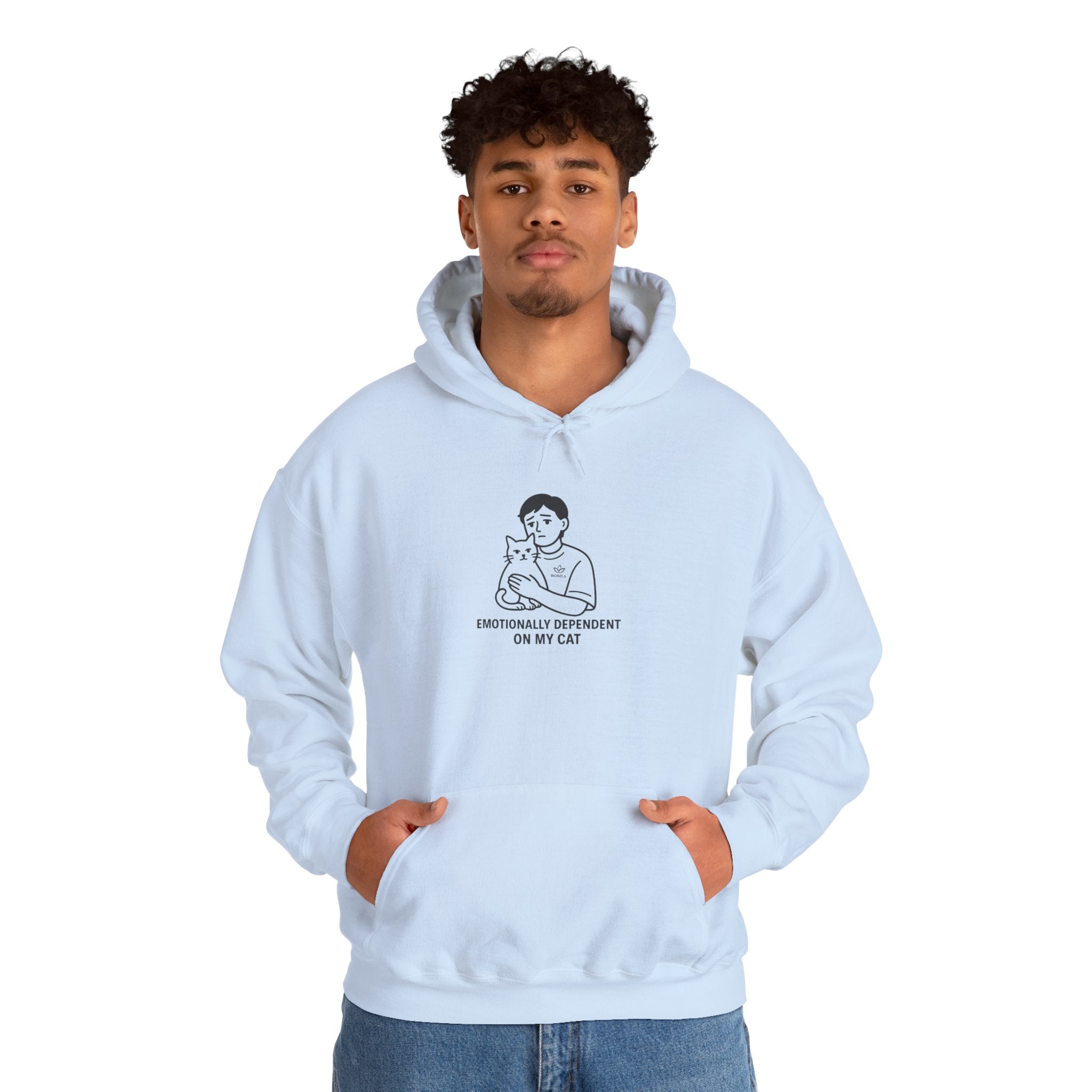 "Emotionally Dependent On My Cat" Graphic Hoodie