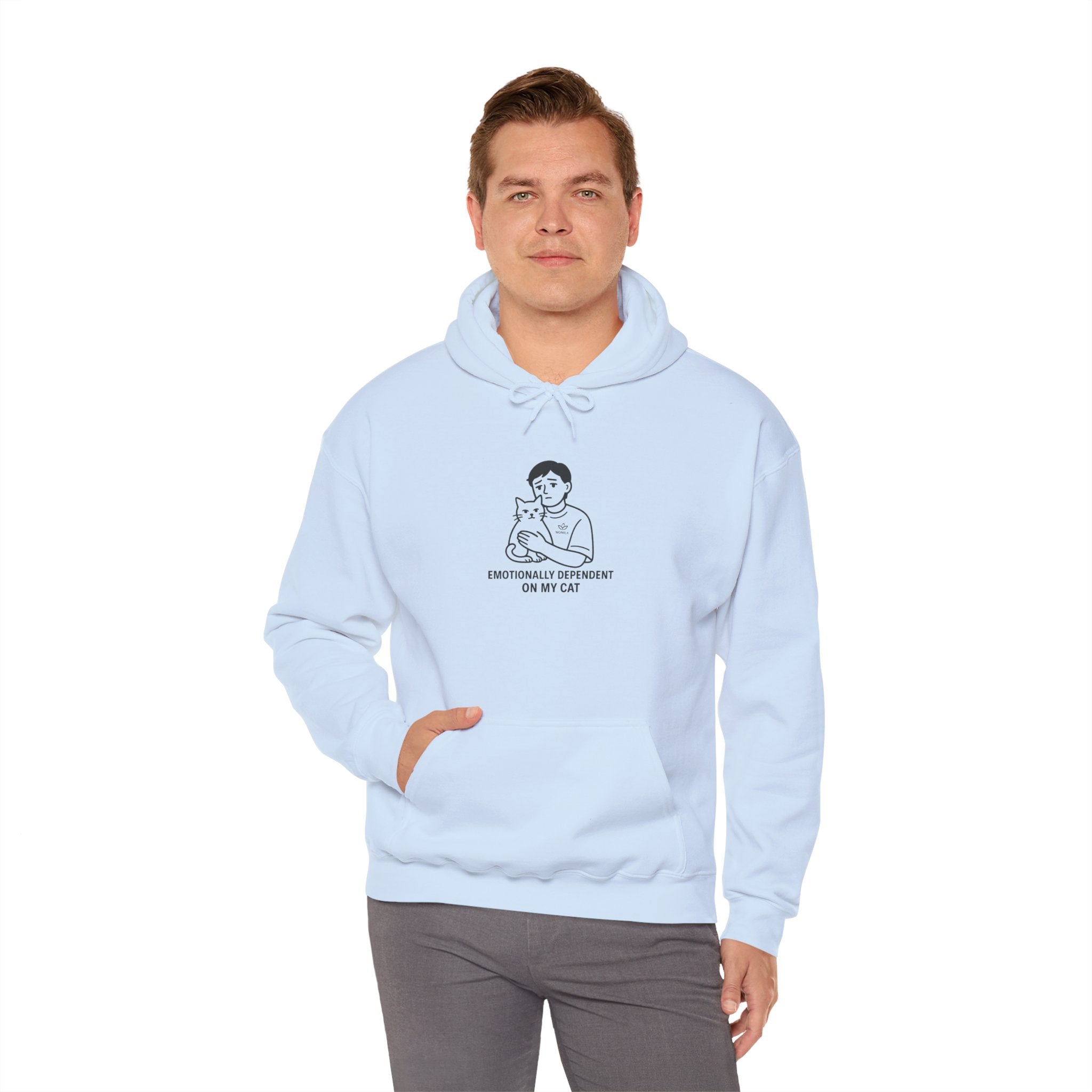 "Emotionally Dependent On My Cat" Graphic Hoodie