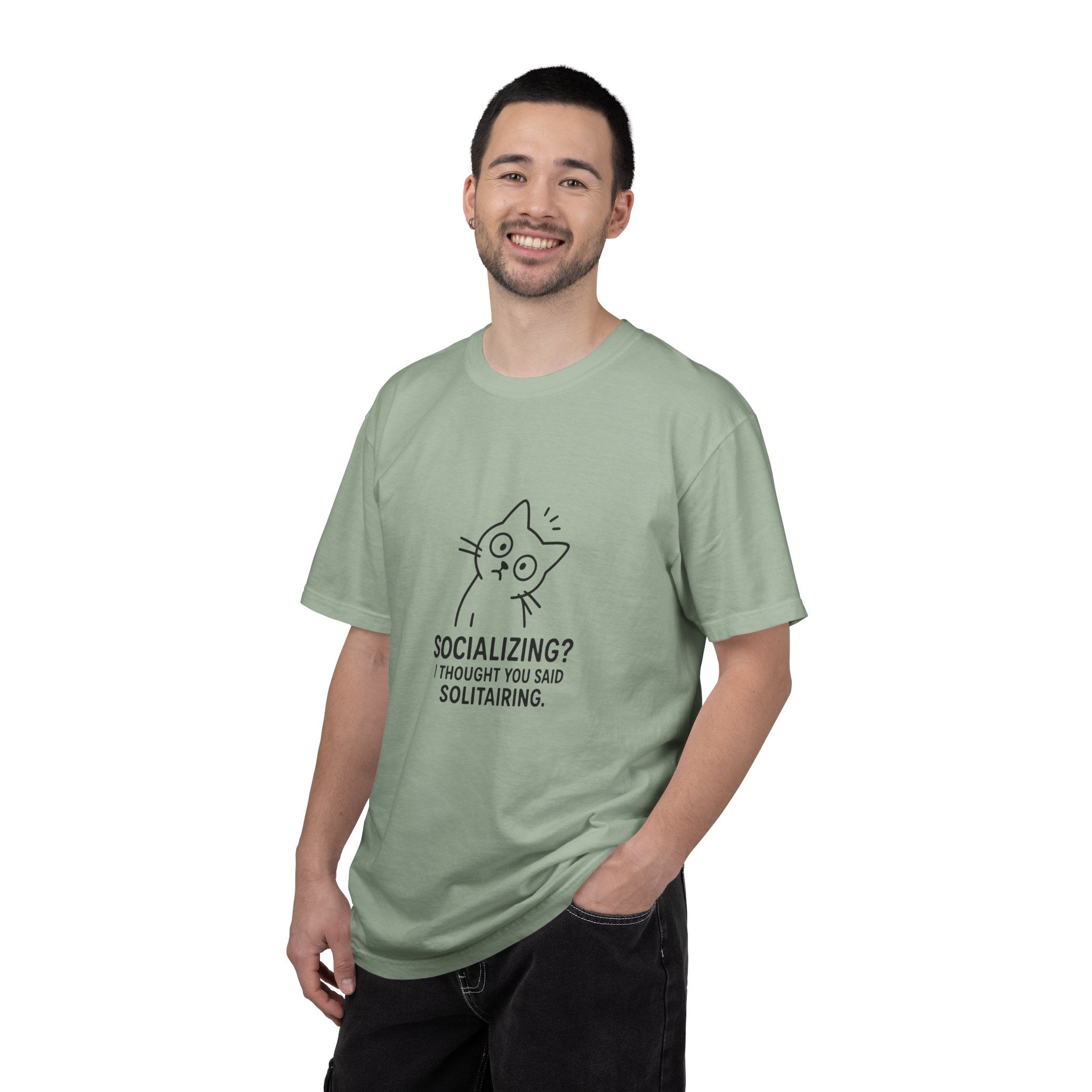 T-Shirt — "Socializing? I Thought You Said Solitairing."