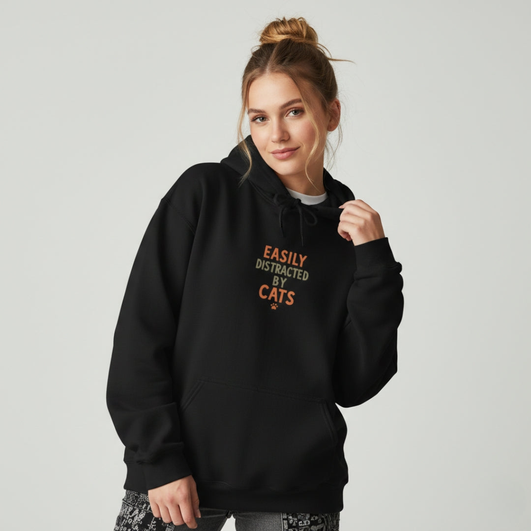 Easily Distracted by Cats Hoodie