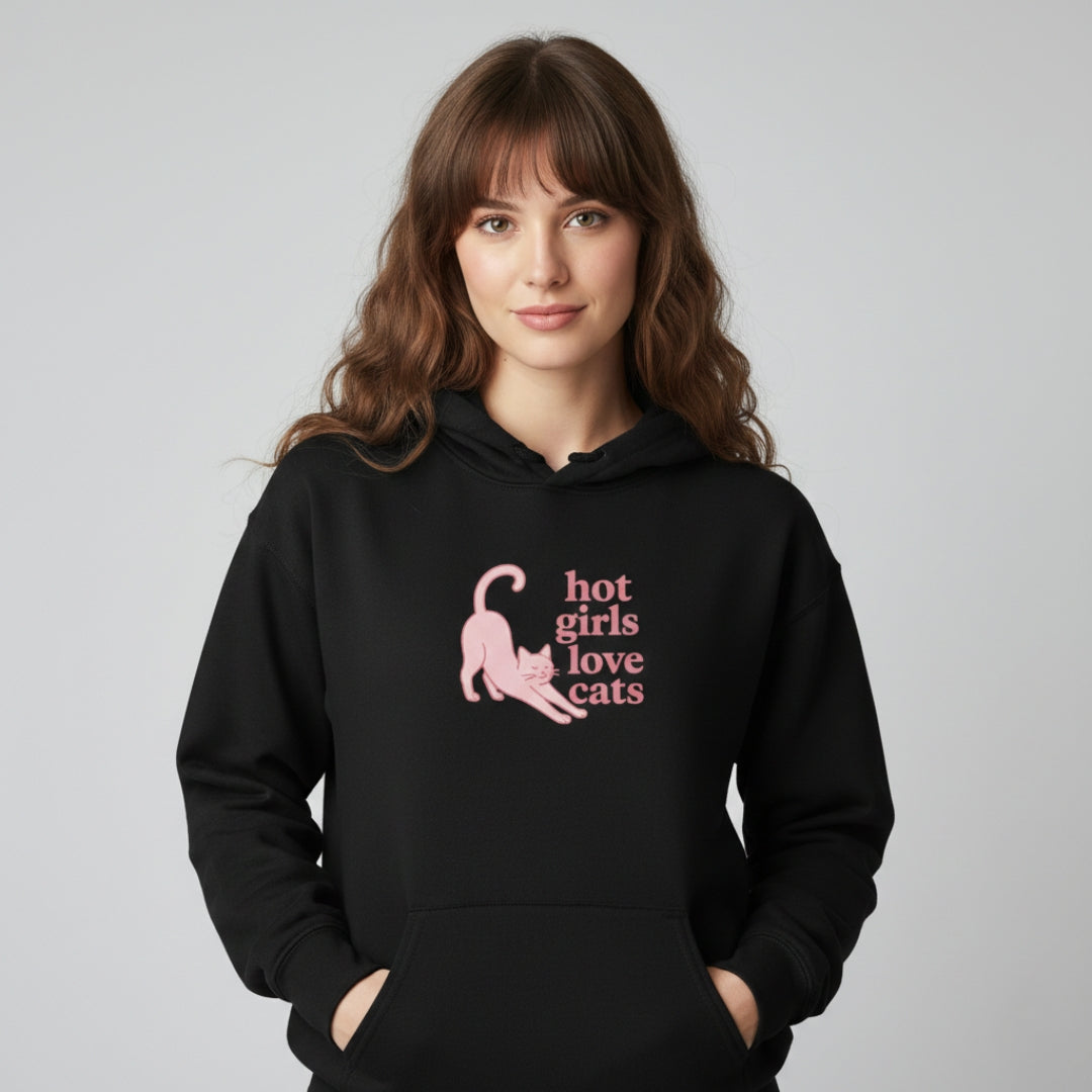Hot Girls Love Cats Hoodie