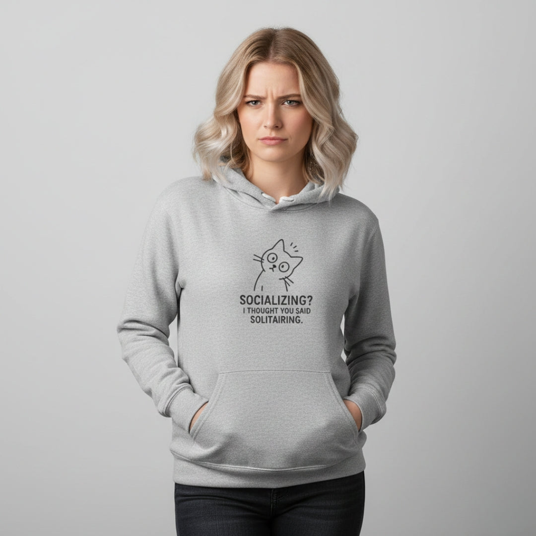“Socializing? I Thought You Said Solitary-ing” Cute Introvert Star Graphic