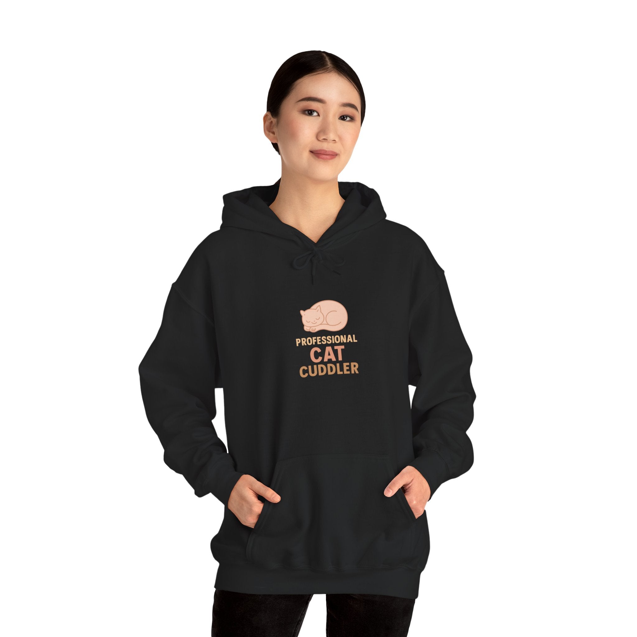 “Professional Cat Cuddler” Cute Cat Lover Hoodie