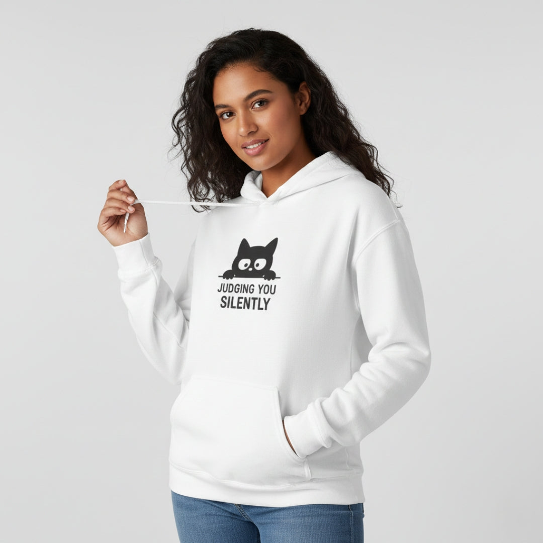 Judging You Silently Cat Hoodie