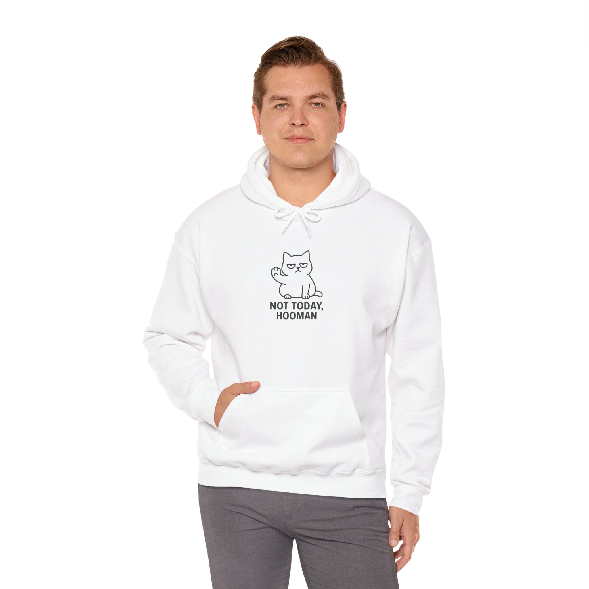 "Not Today, Hooman" Cute Cat Graphic Hoodie